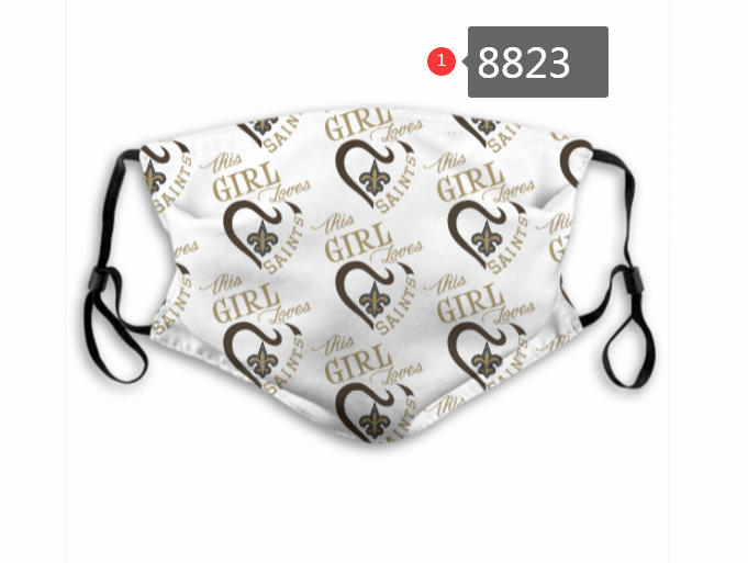 New Orleans Saints #7 Dust mask with filter->nfl dust mask->Sports Accessory